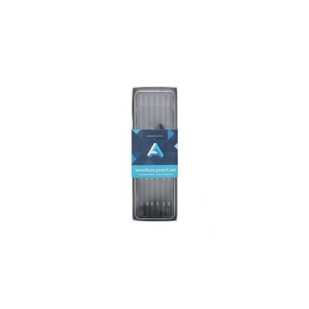 Art Alternatives, Graphite, Art & School, Woodless, Art Tin, 6 count 2 each 2B/4B/6B, 577794